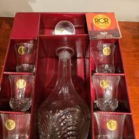Set liquore bottiglia e 6 bicchierini