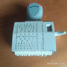 Timbro Markin con diverse opzioni di testo e numer