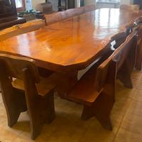 Tavolo Cedro del Libano 385x140x8 cm   asse unica