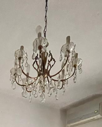 5 Lamadari vintage con gocce di vetro
