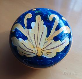 scatola ceramica vintage Anna Boria Caltagirone 