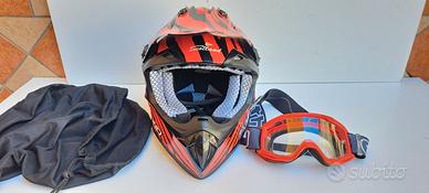 Casco Motocross Scotland + Occhiali Ethen Abbinati