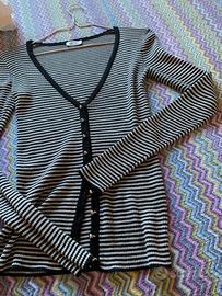 Cardigan Liu Jo corto blu e lurex