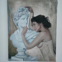 quadro olio su tela "La tenerezza" 55x70