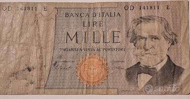 Banconota 1000 Lire Italiana Giuseppe Verdi 