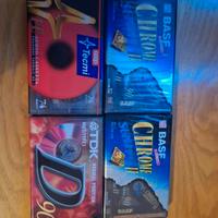 4 audiocassette vergini sigillate
