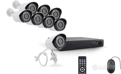 Set 8 videocamere per videosorveglianza