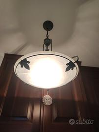 Lampadario in ferro battuto