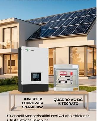 KIT LUXPOWER 6 kW + 14 pannelli + quadri AC-DC