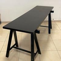 Tavolo IKEA nero con 2 cavalletti – 250x60 cm