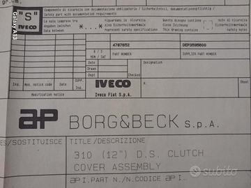 AP BORG & BECK-Disegno tecnico originale del 1985