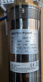 Pompa acqua sommersa pozzo 84m 1,1kW 1,5CV 400l/h