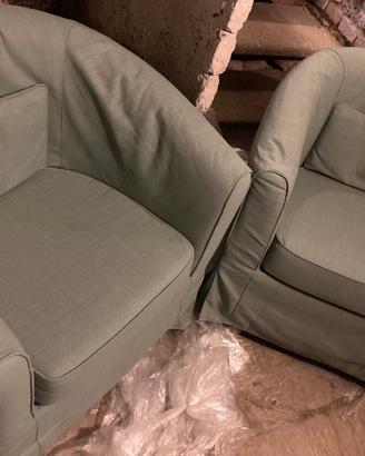 Coppia di poltrone Ikea Tullsta verde salvia