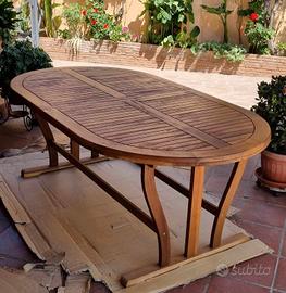 Tavolo Acacia Allungabile a 3 METRI Largo 110cm 