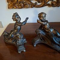 angeli bronzo fermalibri antiquariato