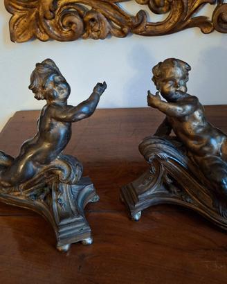 angeli bronzo fermalibri antiquariato