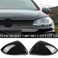 Golf 6 7 8 coppia calotte nero lucido specchietti