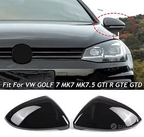 Golf 6 7 8 coppia calotte nero lucido specchietti