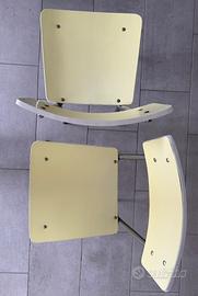 Sedia acciao e formica gialla