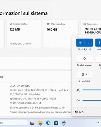 Dell 5410 14" IPS i5 10° SSD 256+RAM 16GB GARANZIA