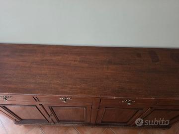 credenza legno massello arte povera