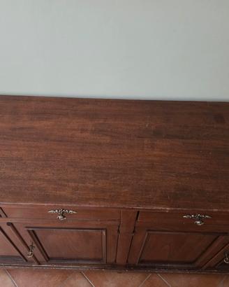 credenza legno massello arte povera