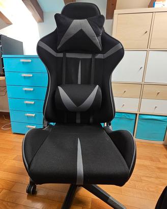 Sedia gaming in Tessuto 