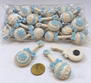 Set 24 calamite sonaglini bomboniere battesimo