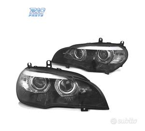 FARI XENON BMW X5 E70 07-10 ANGEL EYES 3D NERO