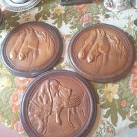 3 quadri in rilievo  vintage 