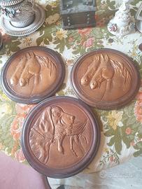 3 quadri in rilievo  vintage 