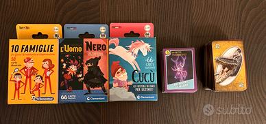 Carte gioco di società varie tipologie
