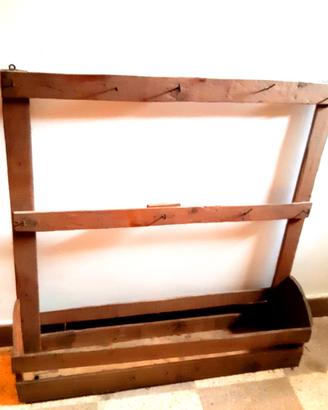 Piattaia Pensile in legno da cucina - Vintage