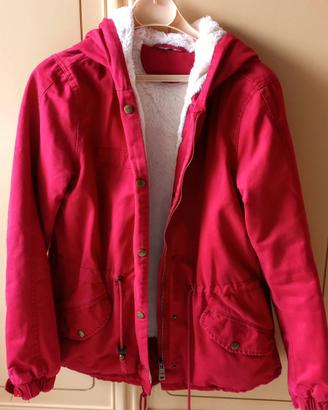 Cappotto Parka donna bordeaux 