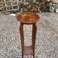 Tavolino rotondo antico in noce massiccio LuigiXV