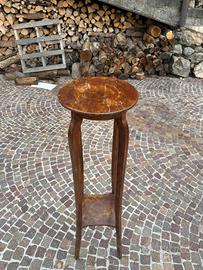 Tavolino rotondo antico in noce massiccio LuigiXV