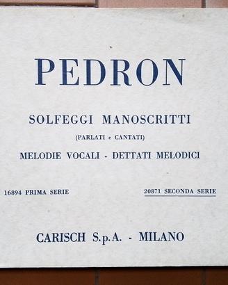 - CARLO PEDRON - Solfeggi Manoscritti 