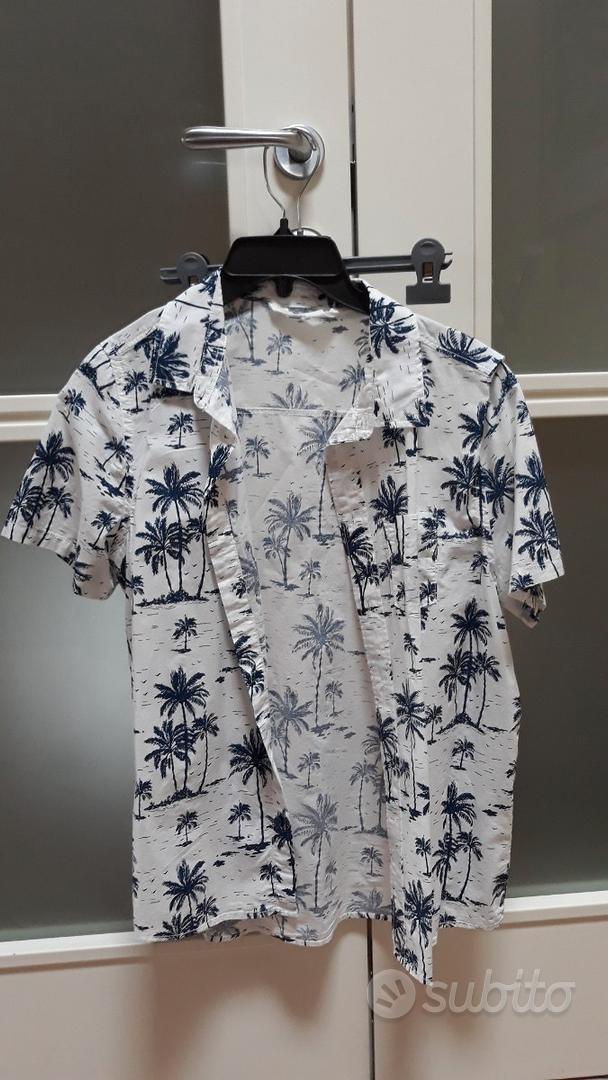 Camicia hawaiana bianca sale