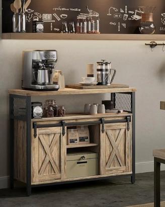 VASAGLE Credenza, Mobile da Cucina, Armadietto Org