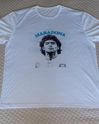 tshirt maglia con stampa Maradona (Napoli)