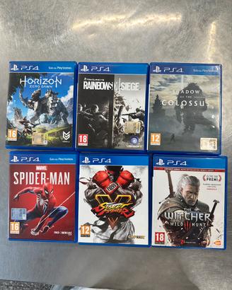 6 giochi  PlayStation 4
