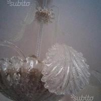 Lampadario in vetro anni 50