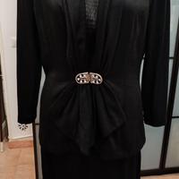 Tailleur tricot nero L. Spagnoli, giacca e gonna