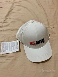 CAPPELLINO BASEBALL DIESEL ORIGINALE BIANCO NUOVO