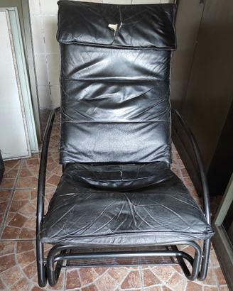 Poltrona chaise longue pelle