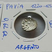 Lotto 3 monete medioevali argento denari di pavia