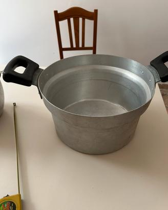 Pentola in alluminio vintage con doppi manici-40cm
