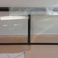 pensilina alluminio e pannelli in policarbonato