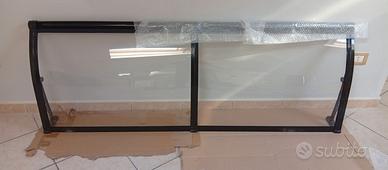 pensilina alluminio e pannelli in policarbonato