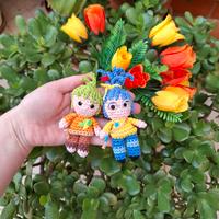 It Takes Two Portachiavi Uncinetto Amigurumi